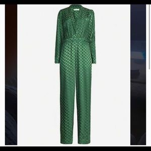 Happy x Nature green polka dot jumpsuit size 4